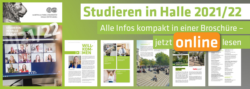 Banner Broschüre Studieren in Halle 2021/22