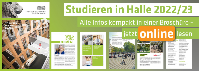 Banner Broschüre Studieren in Halle 2022/23